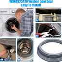 Upgraded GFW450SSM1WW GFW430SSM1WW GFW450SPM1DG GFW450SSM0WW GFW430SSM0WW GFW450SPM0DG GFWN1600J1WW GFWN1600J0WW Washer Door Gasket Compatible with WH08X23479 Dasket GE Washer Door Boot Seal AP6032732