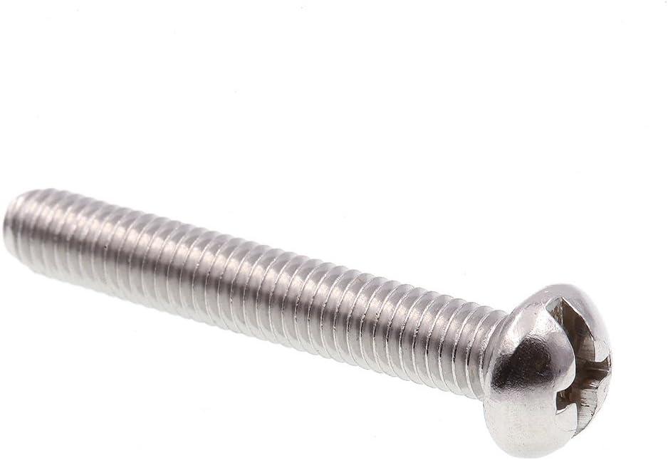 Prime-Line 9004329 Machine Screw, Round Head, Slotted/Phillips Combo, #10-32 X 1-1/4, Grade 18-8 Stainless Steel, Pack of 100