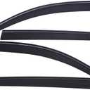 Lightronic Extra Durable Outside-Mount Low-Profile Auto Vent Window Visors, Fits 2022-2025 Acura MDX, UV Protection Rain Guards, Original Wind Deflectors, Smoke, 4-Pcs