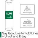 LUMI Half Circle Front Door Mat, 24x36 Red Outdoor Doormat for Entrance, Heavy Duty Rubber Backing, All Weather Waterproof Dirt Trapper, Easy to Clean, Fade Resistant