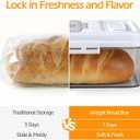 Dynta Bread Box for Homemade Bread, Bread Storage Container for Kitchen Counter Airtight, Time Recording Bread Containers with Lid, Bread Storage Airtight Loaf Bread Keeper, 2 Pack
