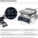 Mini Dutch Pancake Maker,25pcs Mini Pancake Maker Machine,1800W Commercial Electric Poffertjes Grill,Stainless Steel,Temp & Time Control,for Home Kitchen Restaurant,Snack,Desserts.