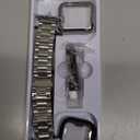 Stainless Steel Band and Case Compatible With Apple Watch Iwatch Ultra Series 11 10 9 8 7 6 5 4 3 2 1 SE Herms 49mm 45mm 46mm 44mm 42mm 41mm 40mm 38mm,Men Women Classic Classy Metal Business (Black&Silver)