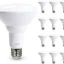 Feit Electric BR30 LED Light Bulb, 65W Equivalent, Dimmable, 650 Lumens, E26 Standard Base, 2700K Soft White, 90 CRI, Recessed Can Light Bulbs, 12-Year Lifetime, BR30DM927CA10K/MP/12, 12 Pack