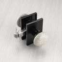 NCL Crack Door Knob, Matt Black Porcelain Door Knobs Interior, Rectangle Door Levers for Bedroom and Bathroom, Privacy Door Handles with Lock