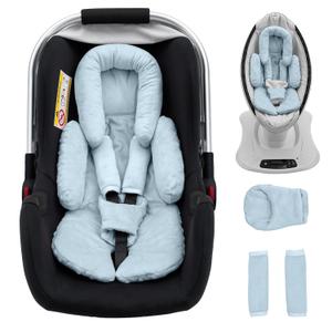 Infant Insert Compatible with Mamaroo Swing & Graco Swing, Thickened Baby Car Seat Head Support with Shoulder Covers, Breathable Newborn Car Seat Insert for Preemie to Toddler (Blue)
