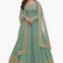 Heni Fashion Ready To Wear Indian/Pakistani Bollywood Party Wear Wedding Long Anarkali Gown Suit for Women, XL