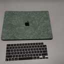 DTangLsm for MacBook Pro 16 inch Case M5 2026, 2021-2025 M4 M3 M2 M1 A3428 A3429 A3403 A3186 A2991 A2780 A2485 Pro Max, Textured Retro Leather Hard Cover for MacBook Pro 16 Case+Keyboard Cover, Green