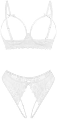 Avidlove Women's Exotic Lingerie Sets Naughty 2 Pieces Bra Panty Set Sexy Cutout Lace Lingerie, Size: S