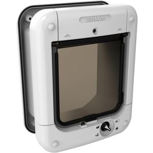 Closer Pets Cat Mate Microchip Activated Medium Size Cat Door for Entry Control of up to 30 Cats - ISO and AVID Compatible