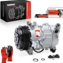 A-Premium Air Conditioner AC Compressor with Clutch Compatible with Jeep Cherokee 2014-2021 2.4L & Chrysler 200 2015-2017 2.4L, Replace# 68103197AA, 68103197AB