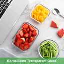 HOMBERKING 18 Piece Glass Food Storage Containers with Lids, Glass Meal Prep Containers, Airtight Lunch Bento Boxes, BPA-Free & Leak Proof, Oven, Freezer and Dishwasher Safe (9 lids & 9 Containers)