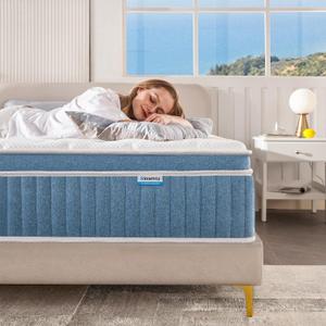 Rimensy Queen Mattress, 12 Inch Hybrid Mattress in a Box, Gel Memory Foam Mattress, Individually Wrapped Pocket Coils, Quality Comfort and Adaptive Support - Breathable, 60"*80"*12" (Medium Firm Queen)