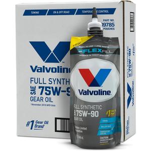 Valvoline Flexfill SAE 75W-90 Full Synthetic Gear Oil 1 QT, Case of 4