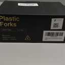 Dealusy 100 Count Heavy Duty Gold Plastic Forks Disposable, BPA-Free, Heat Resistant, Solid and Durable Premium Plastic Disposable Forks for Party Supply, 7.2Inch