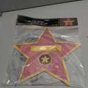 Glitz & Glam Star Decal Clings - 11.3" x 12" (Pack of 8) - Removable & Reusable Pink & Gold Coated Cardboard Decor for Celestial-Themed Events, Parties & Bedrooms