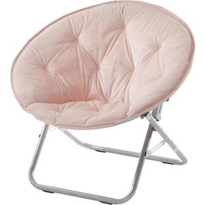 Urban Lifestyle Micromink Saucer Chair, Blush, 29.5"h X 32"w X 22"d
