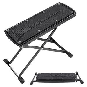 Subay Pedicure Foot Rest, 6 Heights Adjustable Foot Stand for Pedicure, Foldable Non-Slip Pedicure Stand for Easy At Home Pedicures, No More Bending or Stretching Pedicure Stool Tool for Home Foot Spa (Black)