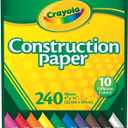 Crayola Construction Paper (240ct), 12 Assorted Colors, Kids Arts & Crafts Paper, Gifts for Kids, Classroom Supplies for Teachers