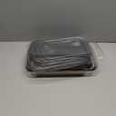 3-piece glass baking tray set, 2.3quart+1.6quart+1.0quart rectangular glass baking tray container can be used in microwave and oven, suitable for cooking, baking bread, cake and meal preparation