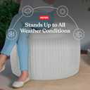 Keter Circa 37 Gallon Resin Deck Box Stool, All-Weather Outdoor Storage Seat with Rattan-Look Finish, Durable Patio Storage Bench for Cushions, Garden Tools, Pool Accessories