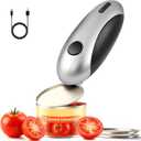 Electric Can Openers in 2026: Automatic Can Opener Electric with Rechargeable. The Can Opener Creates A Smooth Edge, Making It The Best Gift for Seniors And Kids. (Gray)