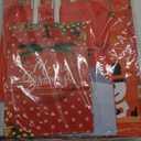 TIANDAOZUMU 30 PCS Bags with Handles, 6 Styles Kraft Paper Bags for Gifts with Christmas Prints (6 Large, 12 Medium, 12 Small)