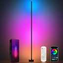 Corner Floor Lamp - Smart RGB LED Corner Lamp with App and Remote Control, 16 Million Colors & 68+ Scene, Music Sync, Timer Setting - Ideal for Living Rooms, Bedrooms, and Gaming Rooms (1_Pack)