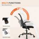 Sweetcrispy Computer Desk Chair, Swivel Task Chair with Lumbar Support, 18.49"D
