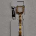 Slim Watch Band Compatible with Apple Watch 41mm 45mm 42mm 44mm 40mm 38mm Metal Stainless Steel Watchband Suitable for iWatch 10/9/8/7/6/5/4/3/2/1/SE Series Women Luxury Strap (Gold)
