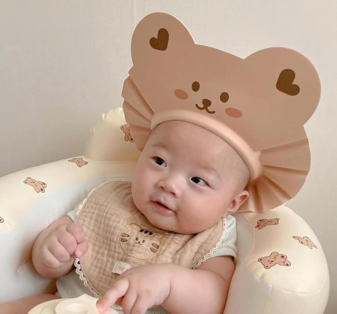 Generic Bear-Shaped Shower Cap for baby (Yellow)