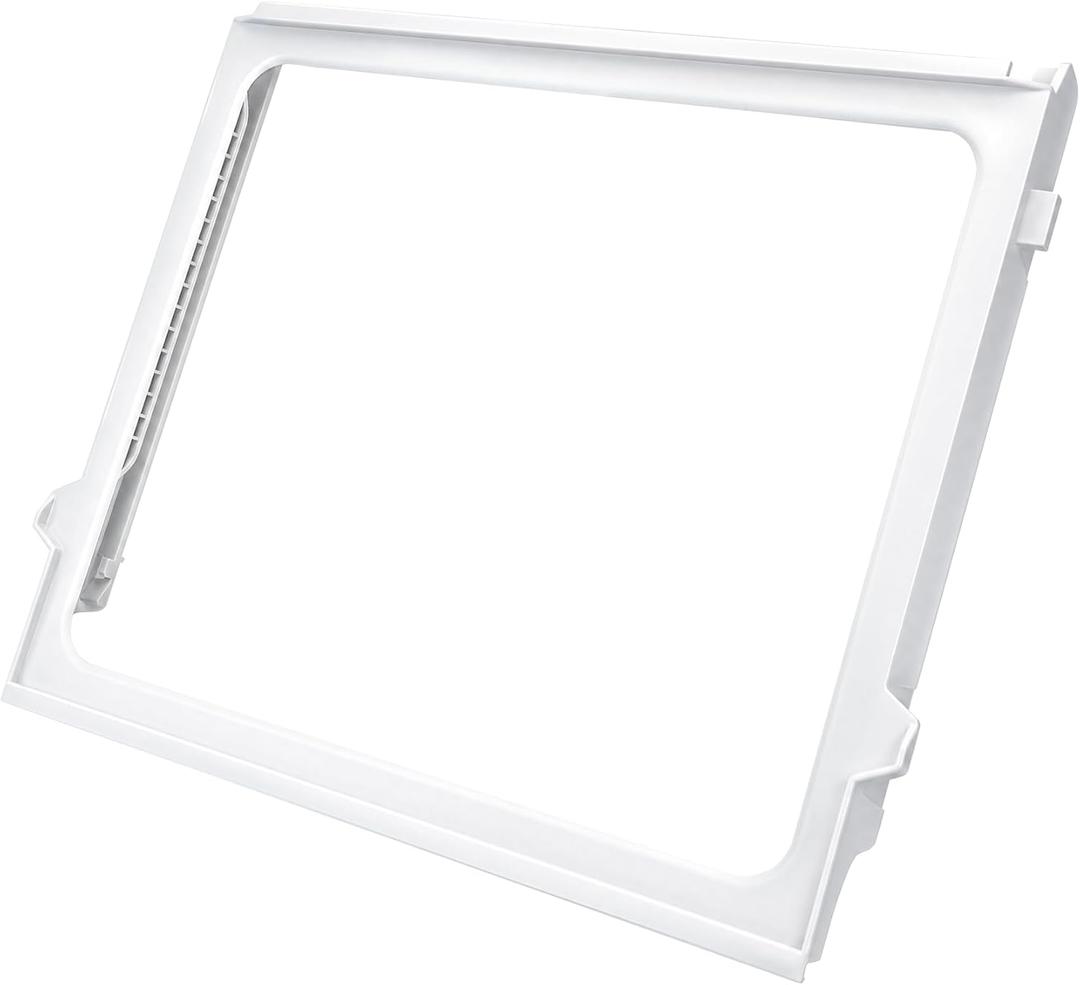 W11371713 Refrigerator Snack Pan Holder Frame(no glass) Compatible with whirlpool, kenmore, maytag and ikea WRS321SDHZ04, WRS325SDHW05 etc, Snack Shelf Frame W10912335 Replace for PS1272398, 4929374