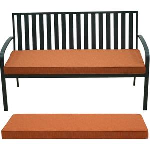 Outdoor Bench Cushion,Olefin Fabric Bench pad for Outdoor Furniture with Removable Cover,Rain-Proof and Fade Resistant for Garden Settee Porch Pads with Ties,42 x 18/48 x 18/59 x 18inch