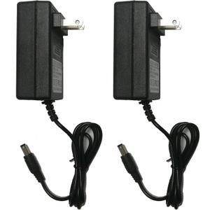 2 Pack 24V DC 2A 48W Power Supply Adapter,100-240V AC to 24Volt 2000Ma Converter Transformer with 5.5 x 2.5 mm Tip for 5050,3528 LED Strip 3D Printer CCTV Security System LCD Monitor.