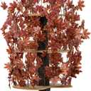 On2 Pets Cat Tree with Leaves Made in USA, Cat House & Cat Activity Tree, Multi-Level Cat Condo for Indoor Cats (Large Square, Deep Plum)