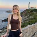 Tank Top for Women Cropped Camisole Ribbed Cami Sleeveless Shirts Summer Basic (Brown)