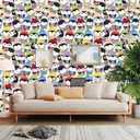 Cute Winter Penguins Peel and Stick Wallpaper, Self Adhesive Removable Wall Decor, for Home Bedroom Cabinets Thicken 17.3" x 118"