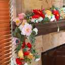 XunYee 6 Pcs 35.4 ft Flower Garlands Artificial Wildflower Vines Floral Hanging Backdrop Fake Flower Garlands Faux Silk Wildflower Vine for Wedding Bridal Shower Home Garden Wall Arch Decor(Floral)