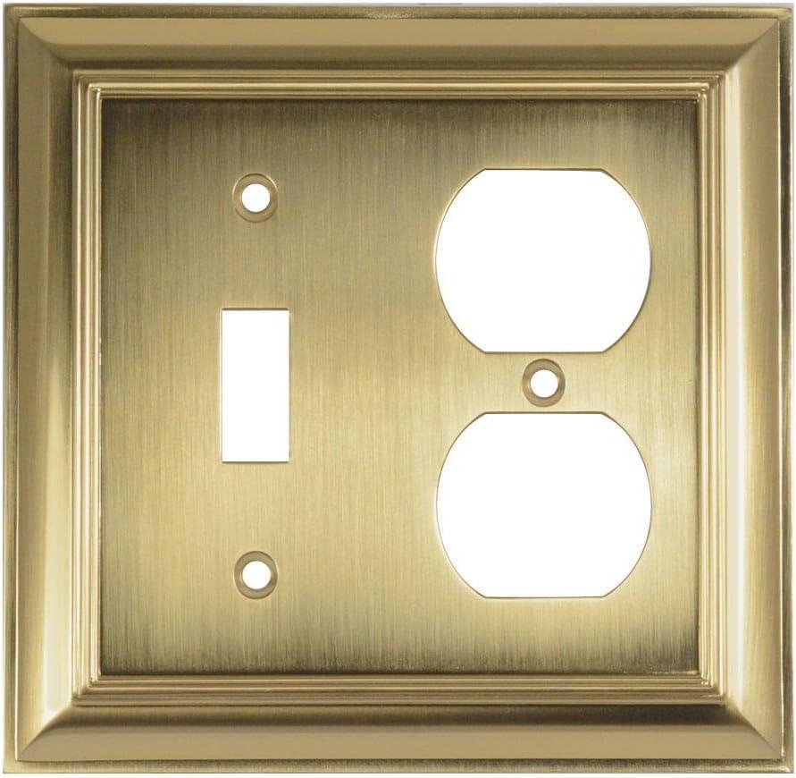 Cool Knobs and Pulls (CKP) Impressions Collection, 31196 Decorative Toggle/Duplex Wall Plate/Outlet Cover, Long Lasting Durable Solid Steel Construction, Amber Gold, 1 piece (Single Switch/Duplex)