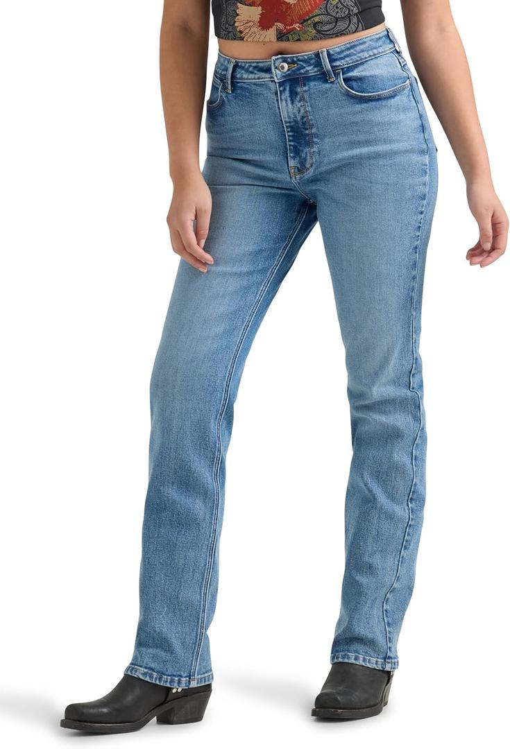 Wrangler Women's High Rise True Straight Fit Jean (10-34, Ivy)