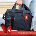 Sanwuta 8 Pcs Luggage Handle Wrap Tags Neoprene Suitcases Handle Wraps Silicone Luggage Identifiers Travel(Red)