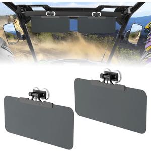 2Pcs UTV Magnetic Sun Visor, Golf Cart Sun Visor for Ehicles with Pro-Fit Bar or Metal Roof and Crossbars, Compatible with Ranger Defender Uforce 1000 EZGO