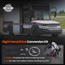 Right Hand Drive Conversion Kit, Gas and Brake Dual Pedal RHD Control, Driving School Postal Carrier Right Side Drive, RHD Pedal Kit for Driver Training Vehicle Universal Dual Control Pedal