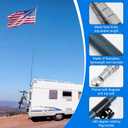 16 ft RV Telescoping Flag Pole Kit, Fiberglass Ladder Telescopic Flag Pole Adjustable Heavy Duty Portable Flagpole for Tailgate Party, Camping, Trailer, Camper, Outdoor Patriotic Display