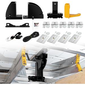 Van Interior Ladder Storage System Utilizes Overhead and Interior Sidewall Space,Alloy Steel Material, Includes System and Mounting Kit; Ladder Rack for Van, Trailers,or Truck Caps