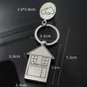 Metal USB Flash Drive Novelty House Design Portable Thumb Drive for Students Unique Gift for Friends PenDrive Music Storage(House 128GB)