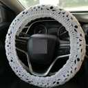 YDM Yarn Sunflower Steering Wheel Cover, Universal Fit, 14-15 inches, A Wheel Cover