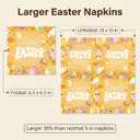 3 x ibohr 50Pcs Happy Easter Napkins, Disposable Paper Napkins with Colorful Easter Egg Design - Perfect for Easter Party Supplies, Spring Brunch & Table Decorations