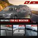Tape-On Rain Guards Compatible with Subaru Outback 2020 2021 2022 2023 2024 2025 Black Extra Durable Shatterproof Side Window Deflectors, Vent Window Visors, Wind Deflectors - 4 PCS
