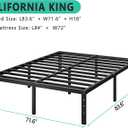 HLIPHA Metal Platform Bed Frame 14 Inch Tall,No Box Spring Needed,King Size Bed with Heavy Duty Strong Support Slats,Easy to Assemble,Black